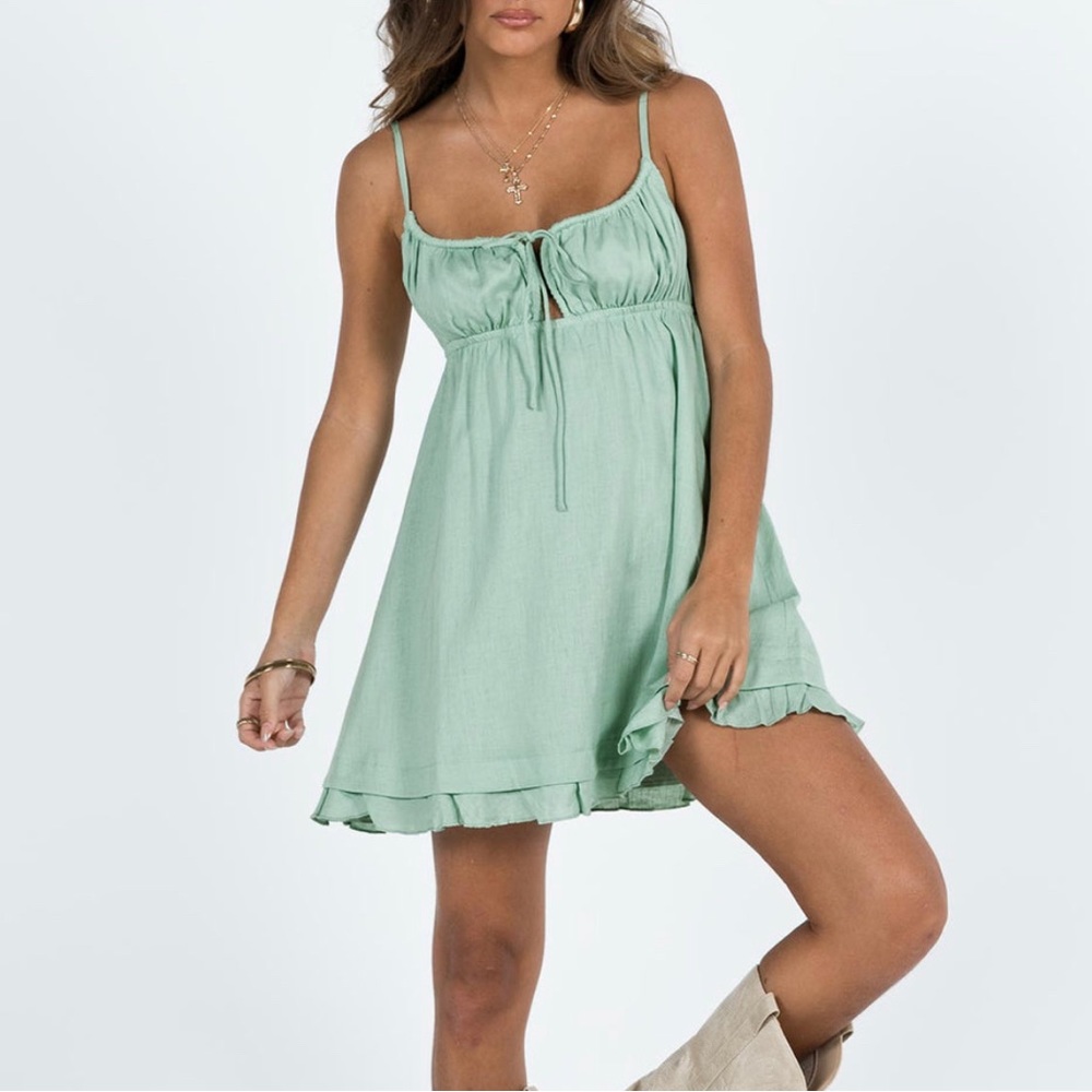 princess polly empress of love mini dress sage